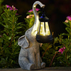 Garden Lamp | Solar Stone-Effect Resin & Warm White LED