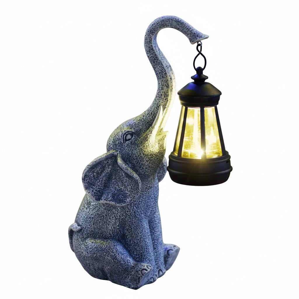 Garden Lamp | Solar Stone-Effect Resin & Warm White LED