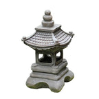 Garden Lamp | Zen Pagoda Stone-Effect & Solar-Powered | 34 cm