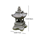 Garden Lamp | Zen Pagoda Stone-Effect & Solar-Powered | 34 cm