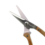 Garden Pruning Shears | Slim Stainless Steel Blades & Ergonomic Wooden Handle