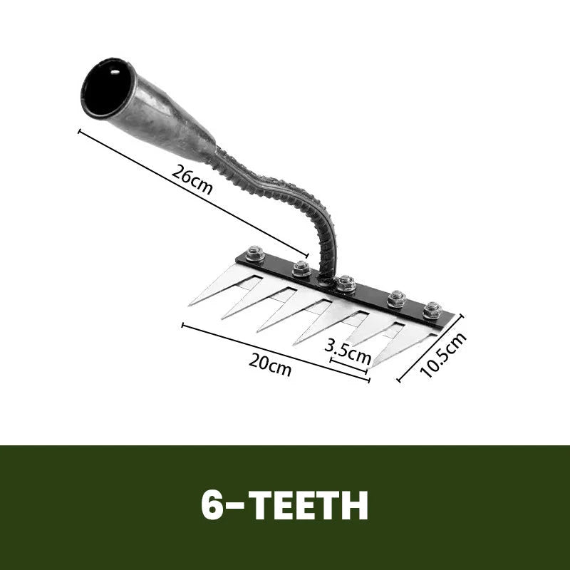 Garden Rake Head | Rust-Resistant Carbon Steel | 5–8 Tine Options