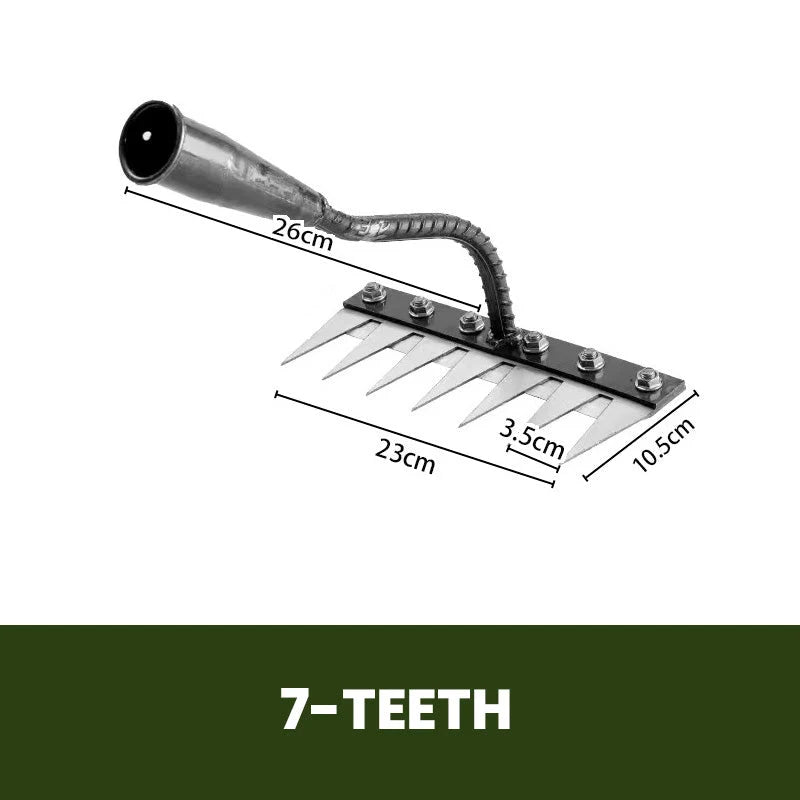Garden Rake Head | Rust-Resistant Carbon Steel | 5–8 Tine Options