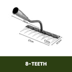 Garden Rake Head | Rust-Resistant Carbon Steel | 5–8 Tine Options