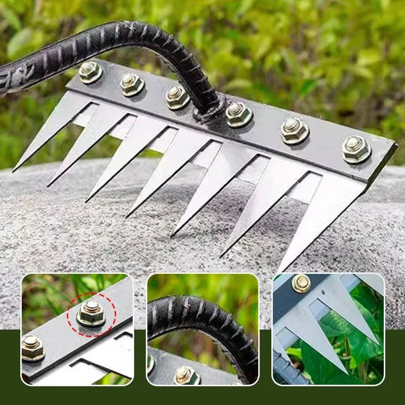 Garden Rake Head | Rust-Resistant Carbon Steel | 5–8 Tine Options