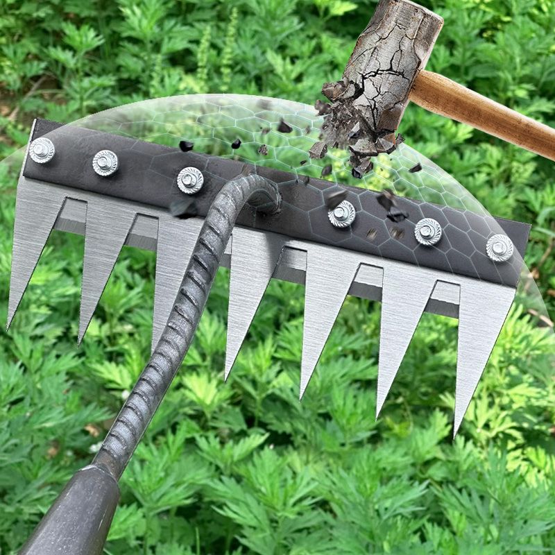 Garden Rake Head | Rust-Resistant Carbon Steel | 5–8 Tine Options