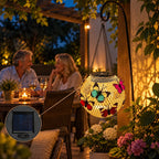 Garden Solar Lantern | 20 Warm-White LEDs & IP65 Weatherproof | With Hanging Chain