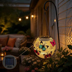 Garden Solar Lantern | 20 Warm-White LEDs & IP65 Weatherproof | With Hanging Chain