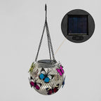 Garden Solar Lantern | 20 Warm-White LEDs & IP65 Weatherproof | With Hanging Chain