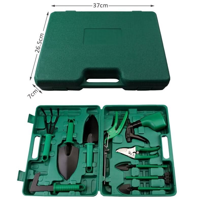 Garden Tool Set | Stainless Steel Heads & Ergonomic Handles | Set of 10
