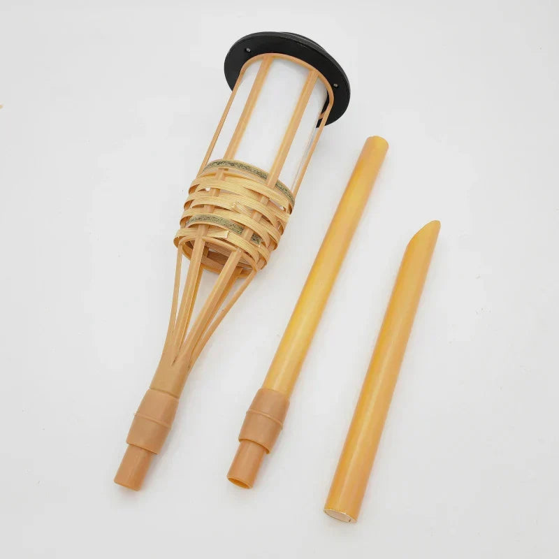 Garden Torches | Flickering Flame & Solar-Powered | Set of 5