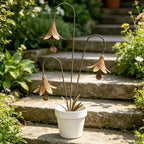 Garden Wind Chime | Handcrafted Bluebell & Weather-Resistant Iron | With Ground Spike