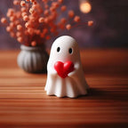 Ghost Sculpture | Durable Resin & Middle-Finger Gesture | 8.5 cm High