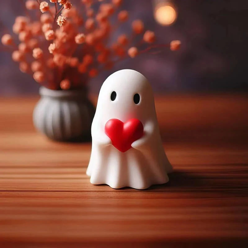 Ghost Sculpture | Durable Resin & Middle-Finger Gesture | 8.5 cm High