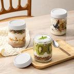 Glass Food Storage Jars | Airtight, Stackable & Wide-Mouth | Set of 6