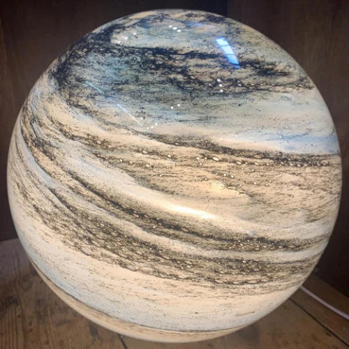 Glass Moon Lamp | 16-Color Remote-Controlled & USB Charging
