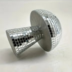 Glass Mushroom Sculpture | Mirrored Reflective Finish