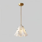 Glass Pendant Lamp | Bell-Shaped Shade & Brass Fixture | Adjustable Chain