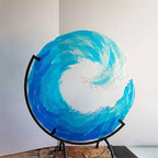 Glass Sculpture | Handblown Clear Glass & Light-Reflective | With Stand
