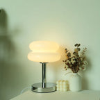 Table Lamp | Patterned Clear Glass Body | Integrated LED