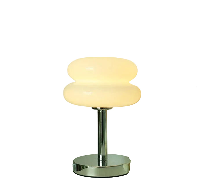 Table Lamp | Patterned Clear Glass Body | Integrated LED