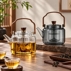 Glass Teapot | Heat-Resistant Borosilicate & Built-In Infuser | 40.5 fl oz
