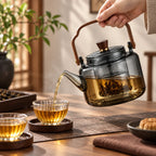 Glass Teapot | Heat-Resistant Borosilicate & Built-In Infuser | 40.5 fl oz