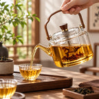Glass Teapot | Heat-Resistant Borosilicate & Built-In Infuser | 40.5 fl oz