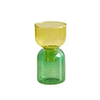 Glass Vase | Colourful Bottle-Stopper Design | Two-Piece