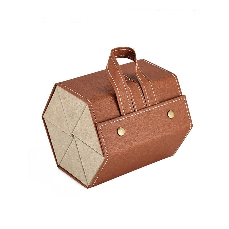 Glasses Case | Foldable PU Leather & Flannel Lining | Up to 6 Compartments