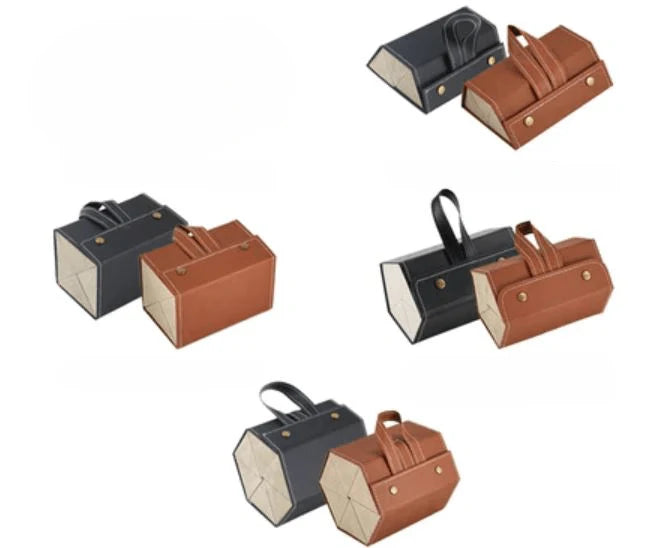Glasses Case | Foldable PU Leather & Flannel Lining | Up to 6 Compartments