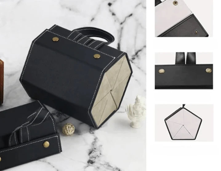 Glasses Case | Foldable PU Leather & Flannel Lining | Up to 6 Compartments