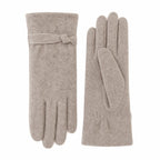 Gloves | Decorative Bow Detail & Wool-Look Fabric | One Size Fits All