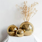 Golden Sphere Vase