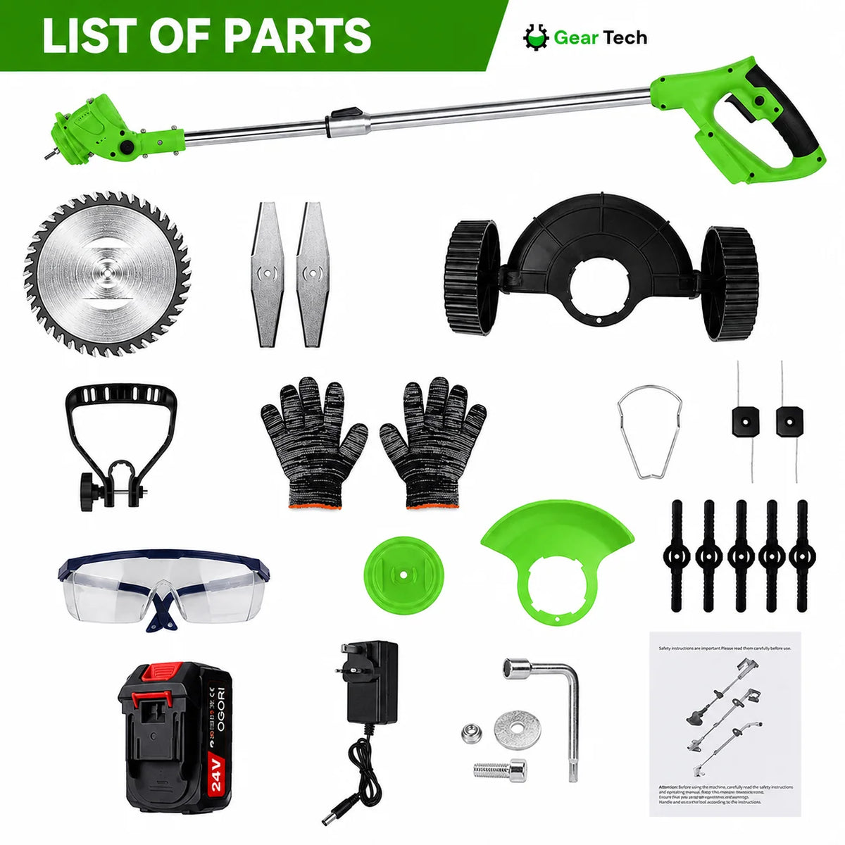 Grass Trimmer | Cordless 24V & 4-In-1