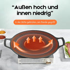 Grill Pan | Cast Iron Stone Non-Stick & Removable Legs