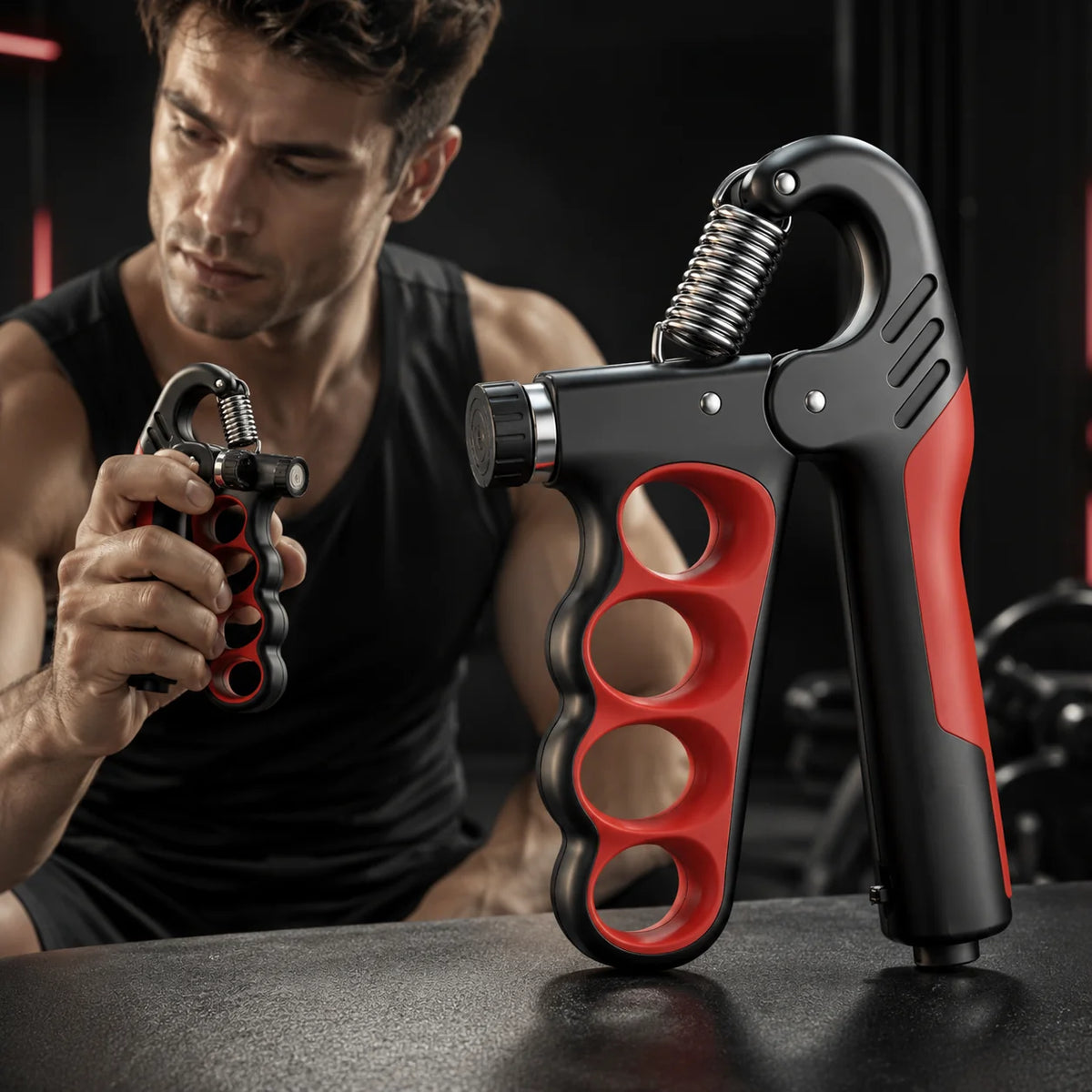 Grip Strengthener | Electronic Rep Counter & Adjustable Resistance | 11–220 lb
