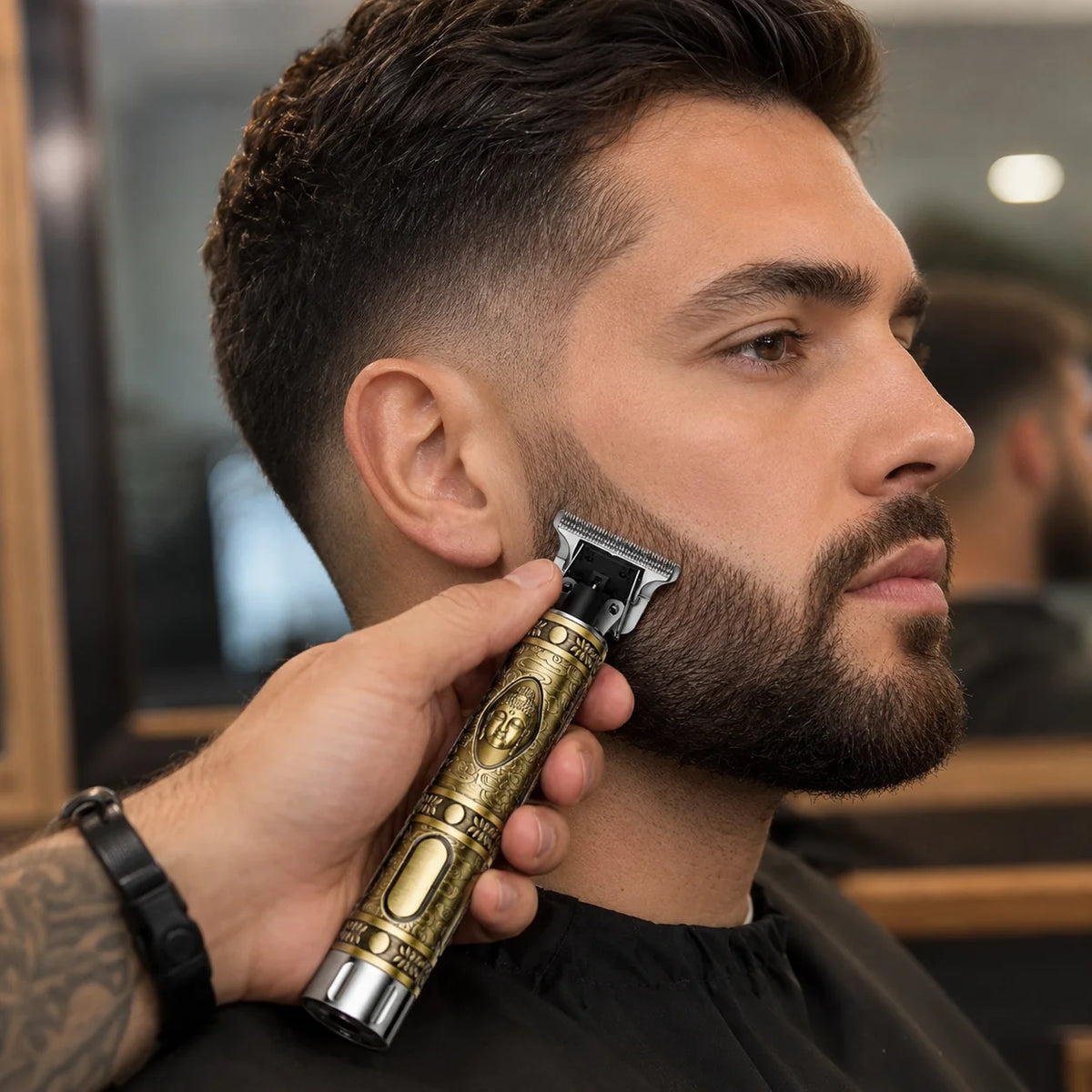 Hair & Beard Trimmer | Precision Adjustable Blade & USB Rechargeable