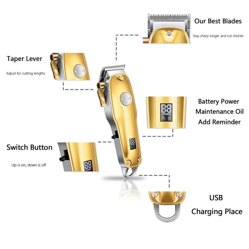 Hair Clipper | Cordless & Rechargeable, Precision Ceramic Blades