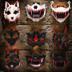 Half Face Mask | Sculpted Fang Details & Breathable Fit