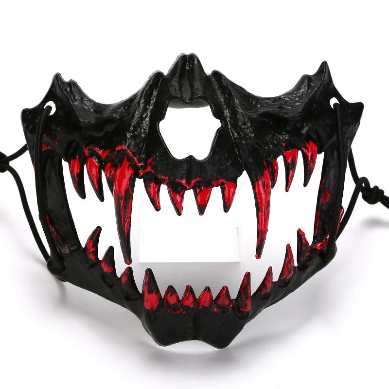 Half Face Mask | Sculpted Fang Details & Breathable Fit