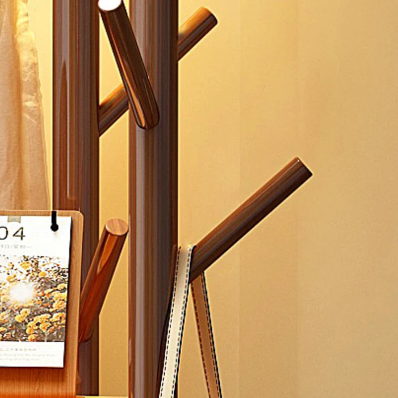 Hall Tree Stand | Solid Pine & Rotating Swivel | Compact Footprint