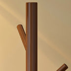 Hall Tree Stand | Solid Pine & Rotating Swivel | Compact Footprint