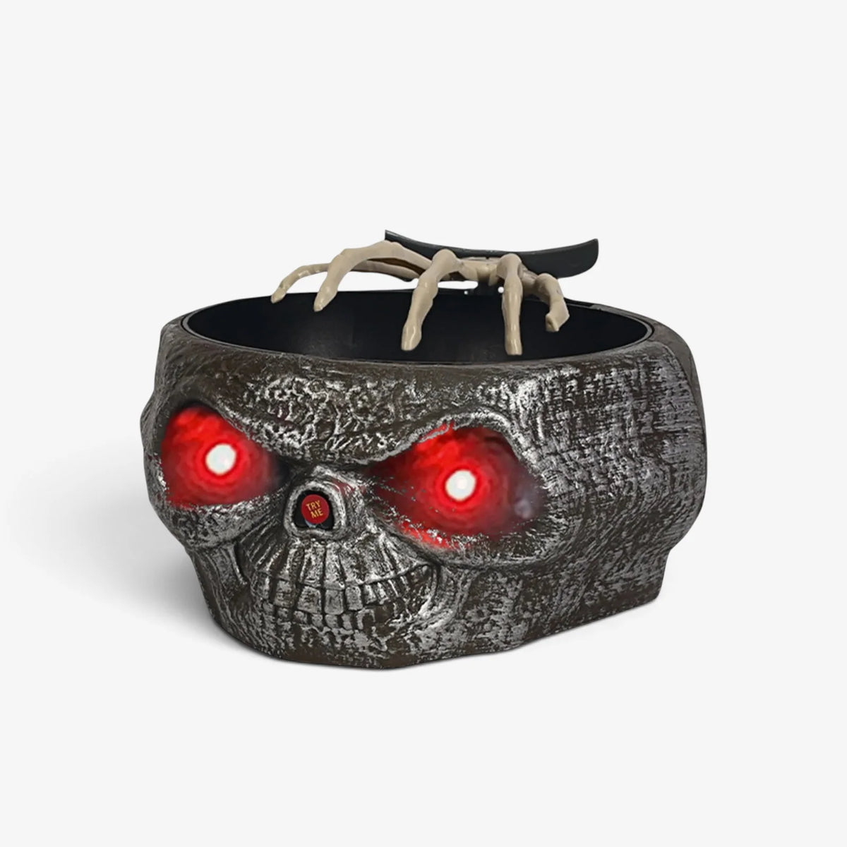 Halloween Candy Bowl | Motion-Sensor Skeleton Hand & Red LED Eyes
