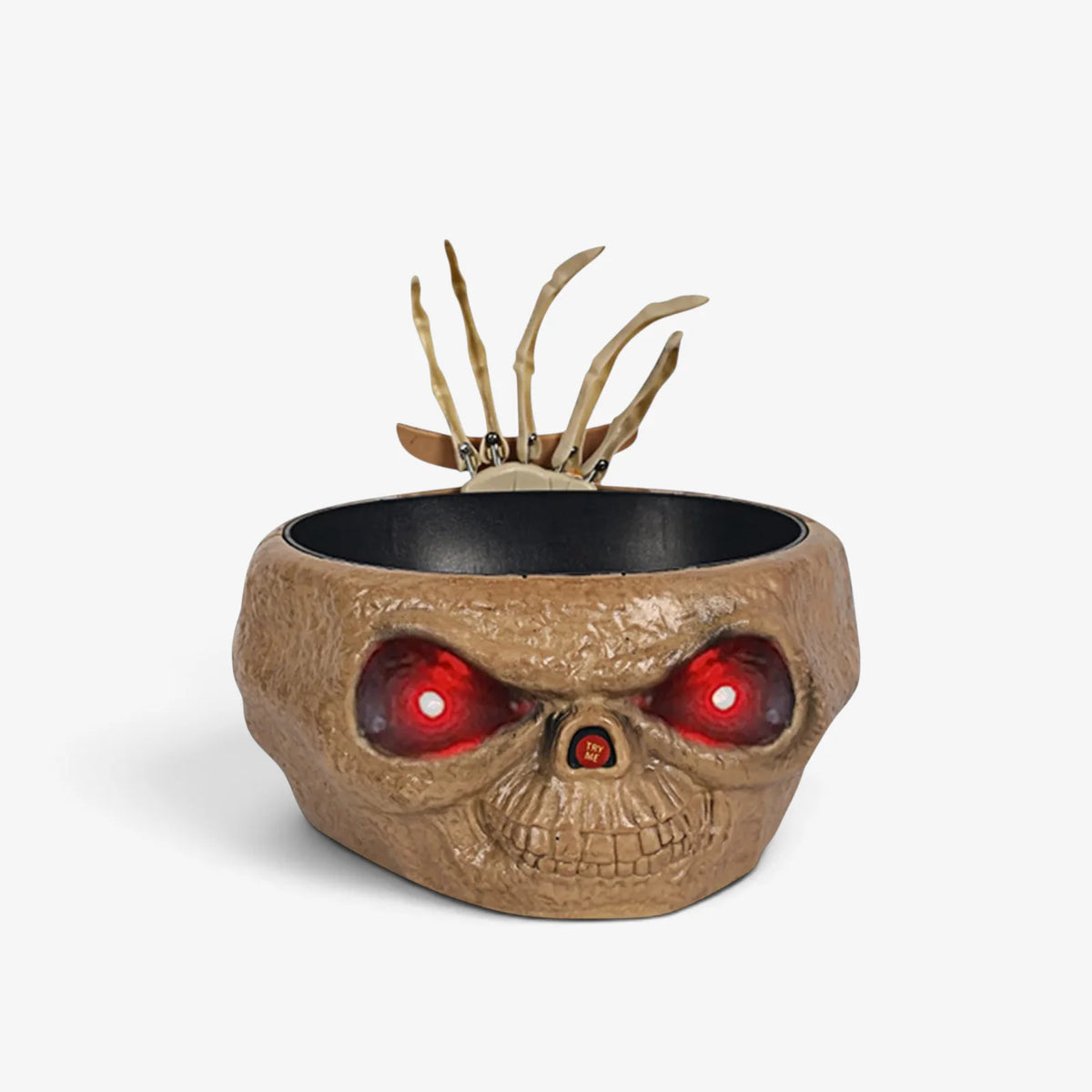 Halloween Candy Bowl | Motion-Sensor Skeleton Hand & Red LED Eyes