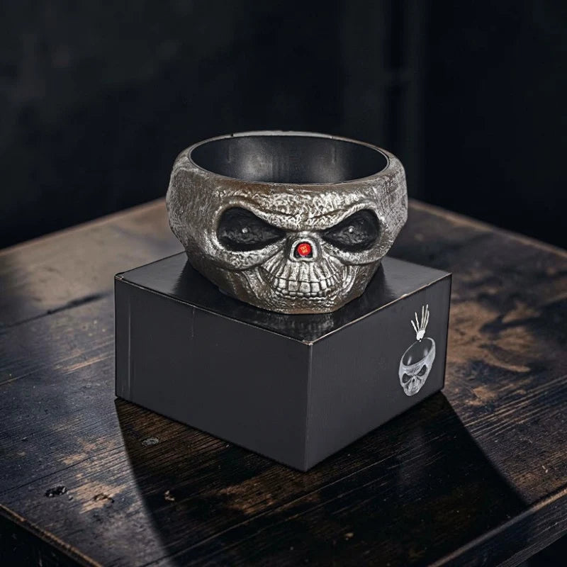Halloween Candy Bowl | Motion-Sensor Skeleton Hand & Red LED Eyes