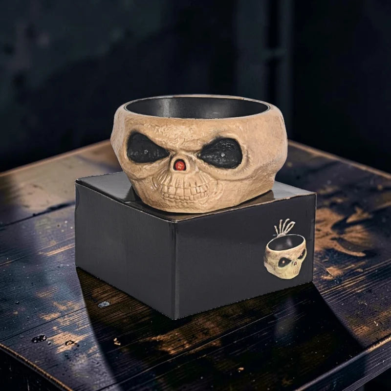 Halloween Candy Bowl | Motion-Sensor Skeleton Hand & Red LED Eyes