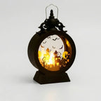 Halloween Lantern | Gothic Silhouette & Battery-Powered LED