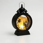 Halloween Lantern | Gothic Silhouette & Battery-Powered LED