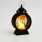 Halloween Lantern | Gothic Silhouette & Battery-Powered LED